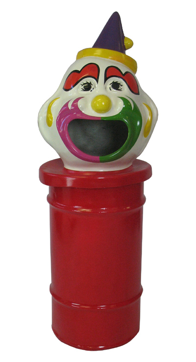 Clown Trash Can in Exterior Trash Cans