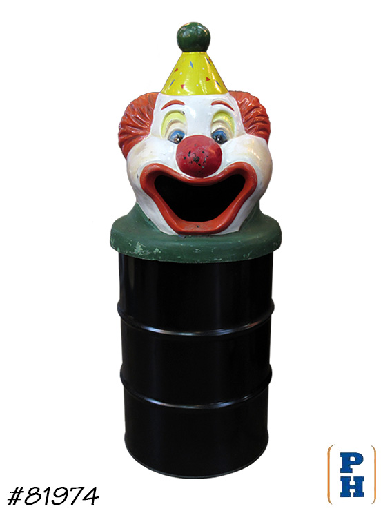 Clown Trash Can in Exterior Trash Cans