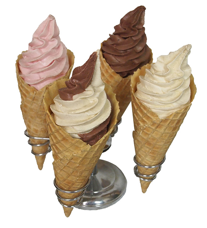 Ice Cream /Yogurt Cone Holder w/ Guard For Sugar Cone