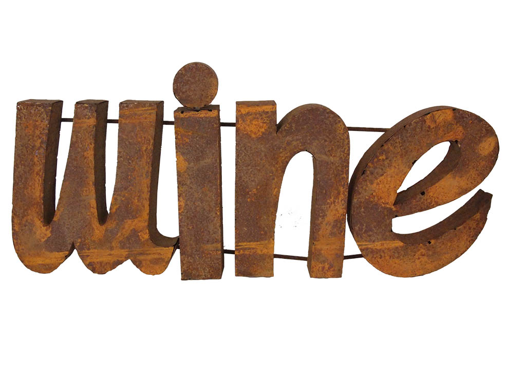 Metal Wine Sign in Assort. Signs