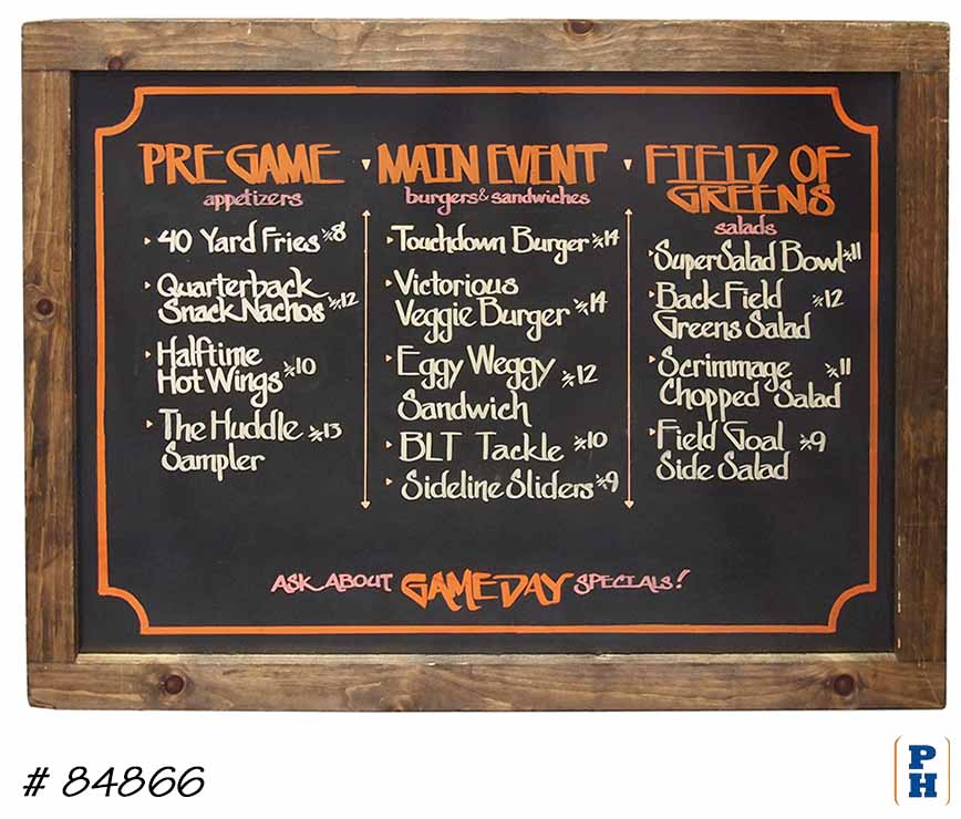 Chalkboard Menu Sign In Cleared Wood Signs   P1035908x 84866 